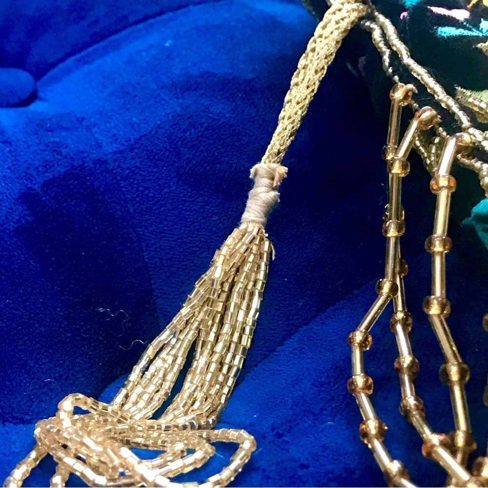 Ramla Embroidery Pouch Bag Womens Black Mumbai Handmade - Picture 8 of 15